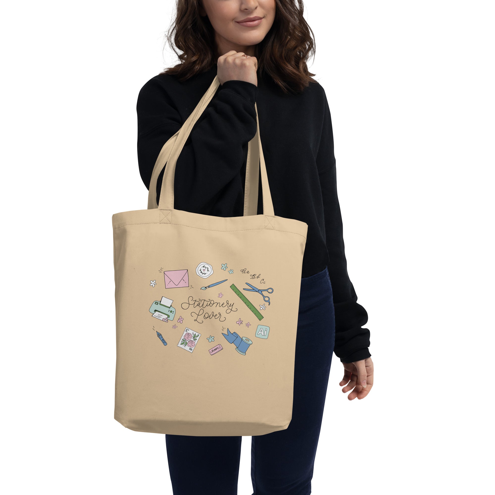 Stationery Lover Collage Tote Bag