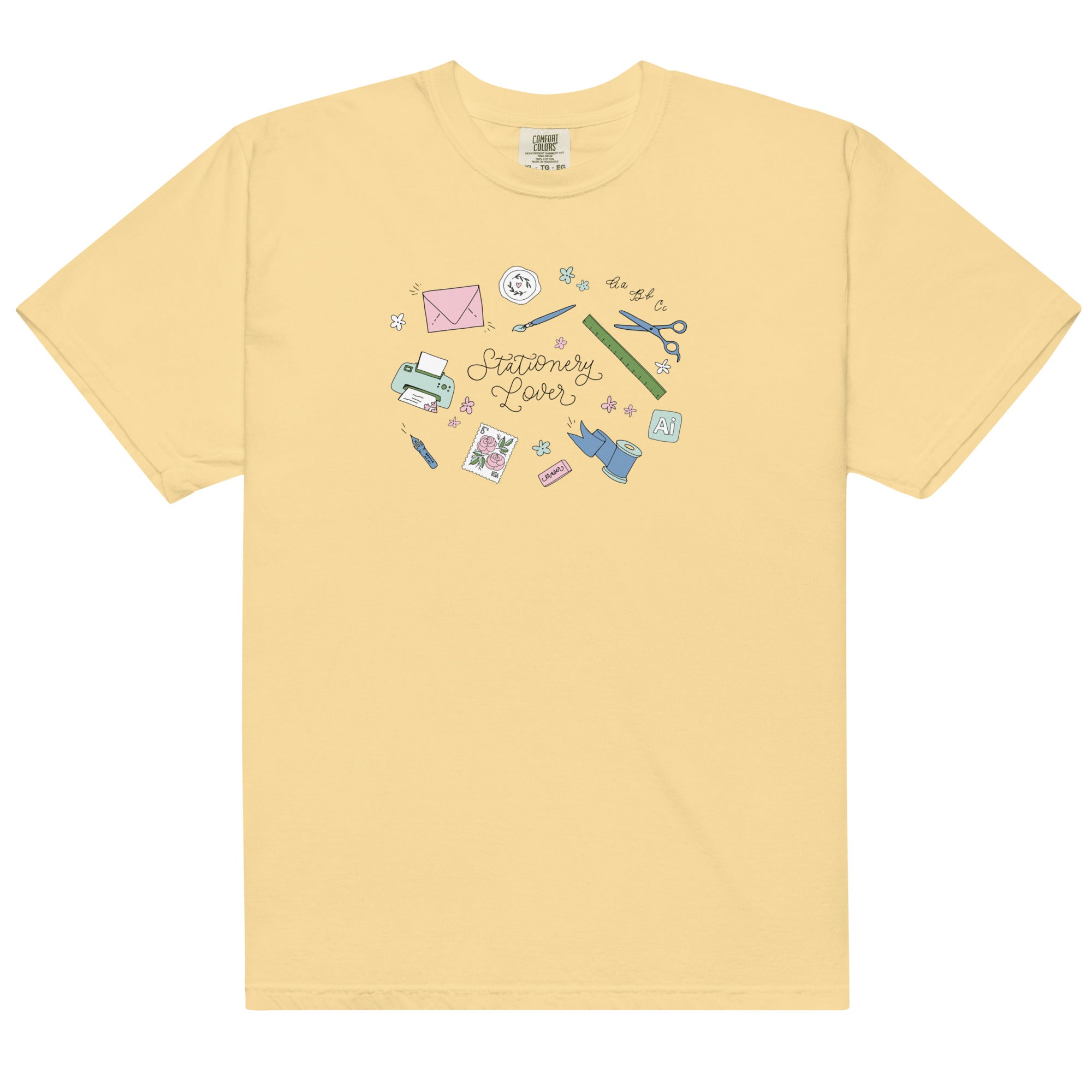 Stationery Lover Collage Colorful Tee