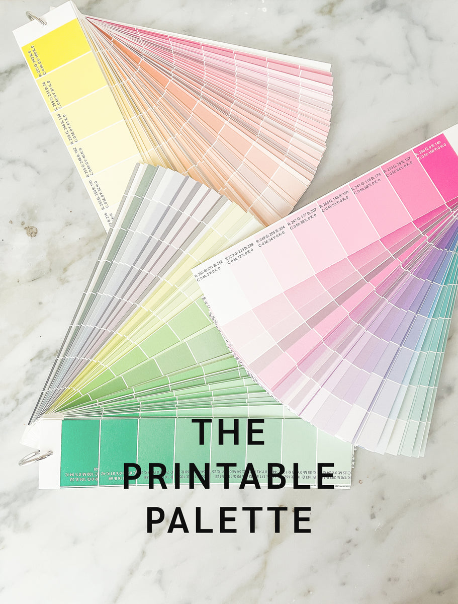 Printable Color Palette Chart.pdf The Printable Palette - A PDF Color Swatch Chart! – Design by Laney
