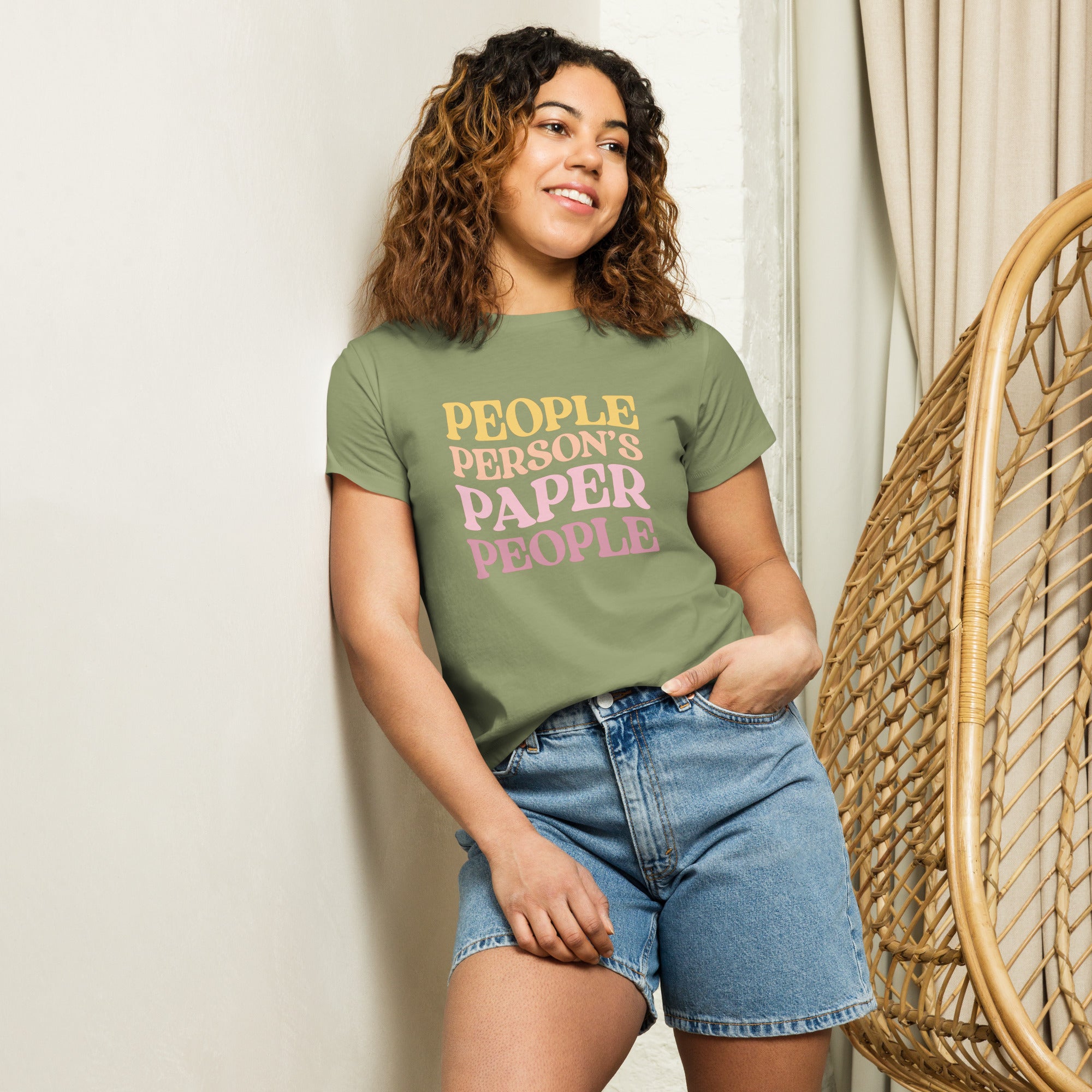 People Person's Paper People Warm Colors High-Waisted Tee