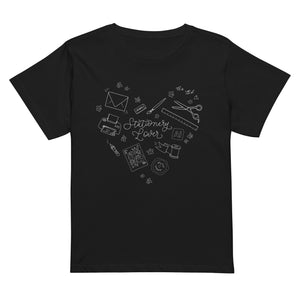 Stationery Lover Heart Minimal High-Waisted Tee