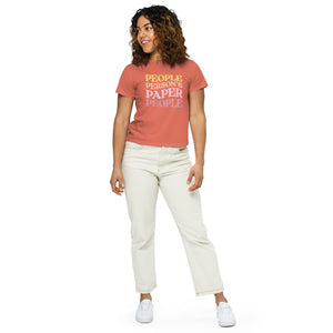 People Person's Paper People Warm Colors High-Waisted Tee