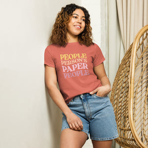 People Person's Paper People Warm Colors High-Waisted Tee